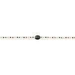 Bracelets Brillaxis Bracelet plaqu&eacute; or obsidienne noire Jaune