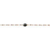 Bracelets Brillaxis Bracelet plaqu&eacute; or obsidienne noire Jaune