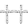 Boucles oreilles Brillaxis Boucles d'oreilles puces croix argent Grenoble