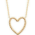 Collier Brillaxis Collier coeur torsad&eacute; plaqu&eacute; or Jaune