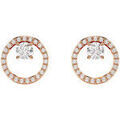 Boucles d'oreille sur Grenoble : Boucles oreilles Swarovski Clous d'oreilles Constella ros&eacute;s Rose