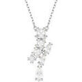 Collier Swarovski Pendentif Matrix motif g&eacute;om&eacute;trique Blanc Grenoble