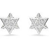 Boucles oreilles Swarovski Clous d'oreilles Dextera &eacute;toile Blanc
