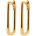 Boucles oreilles Brillaxis Cr&eacute;oles rectangulaires plaqu&eacute; or 750 15 mm Jaune Grenoble