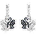 Boucles d'oreille sur Grenoble : Boucles oreilles Swarovski Boucles d'oreilles Swan noir et blanc