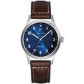 Hommes sur Grenoble : Montre Pierre Lannier Montre Homme AVIATEUR Bleu Cuir Brun
