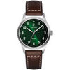 Montre Pierre Lannier Montre Homme AVIATEUR Vert Cuir Brun