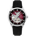 Hommes sur Grenoble : Montre Pierre Lannier Montre Homme MONARCK Bordeaux Cuir Noir