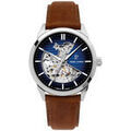 Hommes sur Grenoble : Montre Pierre Lannier Montre Homme MONARCK Bleu Cuir Brun