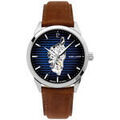Hommes sur Grenoble : Montre Pierre Lannier Montre Homme MONARCK Bleu Cuir Brun