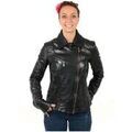 Veste Daytona Blouson en cuir d'agneau ref_30997 Noir Grenoble