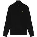 Pulls/Sweat sur Grenoble : Pull Lyle & Scott KN2112VC CTTN MERINO QRTR ZIP JUMP-Z865 JET BLACK