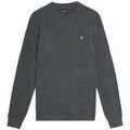 Pulls/Sweat sur Grenoble : Pull Lyle & Scott KN2114V LAMBSWOOL BLEND-398 CHARCOAL MARL