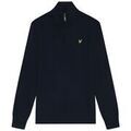Pull Lyle & Scott KN2112VC CTTN MERINO QRTR ZIP JUMP-Z271 DARK NAVY