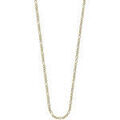 Colliers sur Grenoble : Collier Lotus Cha&icirc;ne Silver dor&eacute;e maille figaro Jaune