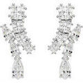 Boucles d'oreille sur Grenoble : Boucles oreilles Swarovski Boucles d'oreilles Matrix g&eacute;om&eacute;triques Blanc
