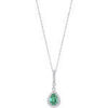 Collier Lotus Collier Silver goutte verte et blanche