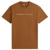 T-shirt Tommy Jeans TJM REG LINEAR LOGO TEE EXT - PECAN NUT MULTI - 2XL