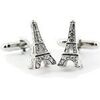 Boutons de manchettes Tony & Paul Boutons de manchette tour eiffel Gris argent Argent&eacute;