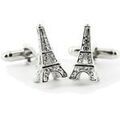 Boutons de manchettes Tony & Paul Boutons de manchette tour eiffel Gris argent Argent&eacute; Grenoble