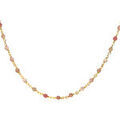 Colliers sur Grenoble : Collier Orusbijoux Collier Argent Dor&eacute; Et Pierres Naturelles Quartz Rose Dor&eacute;