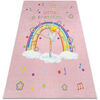 Tapis Rugsx Tapis lavable BAMBINO 41870 Ballerine, arc-en-ciel 140x200 cm Rose 140x200 cm. . Maison & D&eacute;co > Tapis.