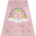 D&eacute;coration sur Grenoble : Tapis Rugsx Tapis lavable BAMBINO 41870 Ballerine, arc-en-ciel 200x290 cm Rose 200x290 cm. . Maison & D&eacute;co > Tapis.