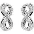 Boucles d'oreille sur Grenoble : Boucles oreilles Swarovski Clous d'oreilles Hyperbola infini