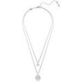Colliers sur Grenoble : Collier Swarovski Collier Meteora double argent&eacute; Blanc