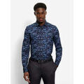Chemise Olymp Chemise &agrave; motifs ajust&eacute;e marine Bleu