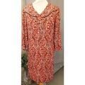 Robes sur Grenoble : Robe courte Diane Laury Longue robe demi saison orange blanc noir :: taille 42 :: Diane