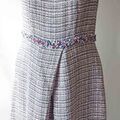 Robe courte Uterque robe d #039;hiver tons blanc bleu gris rouge - taille 38 - Uter