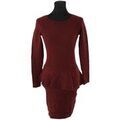 Robe courte Sandro Robe en coton bordeaux