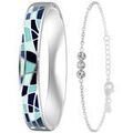Bracelets sur Grenoble : Bracelets Sc Crystal B2164+BS4274-ARGENT