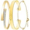 Bracelets Sc Boh&egrave;me BS2532-DORE+B2500-DORE+B2371-DORE Dor&eacute;