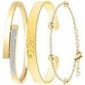 Bracelets sur Grenoble : Bracelets Sc Boh&egrave;me BS2532-DORE+B2500-DORE+B2371-DORE Dor&eacute;