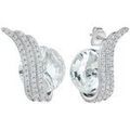 Boucles oreilles Sc Crystal B4021-BO-CRYS Argent&eacute; Grenoble
