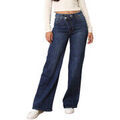 Jeans sur Grenoble : Jeans flare / larges La Modeuse Jeans pour femme - Bleu fonc&eacute; - Bleu