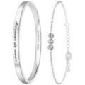 Bracelets Sc Crystal B2541-02-ARGENT+BS4274-ARGENT Argent&eacute; Grenoble