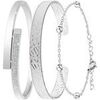 Bracelets Sc Crystal BS2532-ARGENT+B2500-ARGENT+B2371 Argent&eacute;