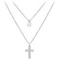 Collier Sc Crystal BS2742-ARGENT Argent&eacute;
