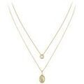 Collier Sc Boh&egrave;me B2458-WHITE-ONYX+BS3086-DORE Dor&eacute;