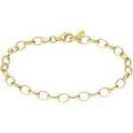 Bracelets Lotus Bracelet Silver dor&eacute; mailles ovales Jaune