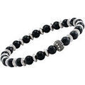 Bracelets Jourdan Bracelet Brume onyx perles oxyx acier