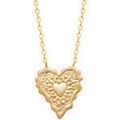 Collier Brillaxis Collier coeur plaqu&eacute; or Jaune