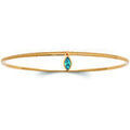 Bracelets sur Grenoble : Bracelets Brillaxis Bracelet jonc pierre bleue plaqu&eacute; or Jaune