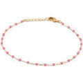 Bracelets Brillaxis Bracelet plaqu&eacute; or perles Miyuki roses Jaune Grenoble