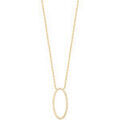 Collier Brillaxis Collier plaqu&eacute; or ovale pav&eacute; Jaune