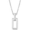 Collier Lotus Collier Style G&eacute;om&eacute;trique acier Blanc