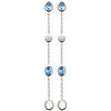 Boucles oreilles Brillaxis Boucles d'oreilles argent rhodi&eacute; Oxyde bleu ciel Blanc